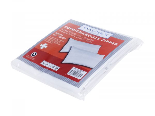 Coppia copriguanciali fasciati zipper con cerniera