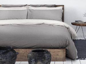 Parure copripiumino seersucker - bicolor