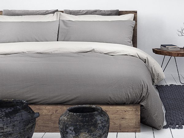 Parure copripiumino seersucker - bicolor