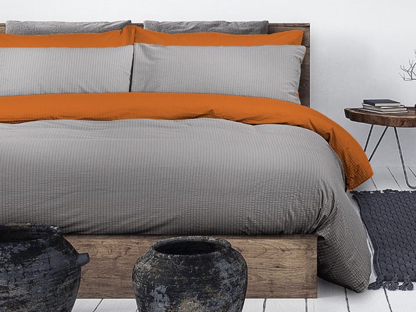 Parure copripiumino seersucker - bicolor