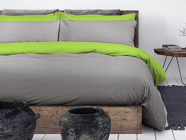 Parure copripiumino seersucker - bicolor