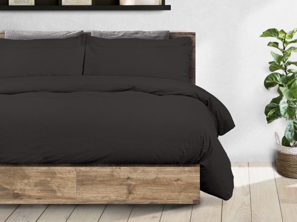 Parure copripiumino seersucker - tinta unita