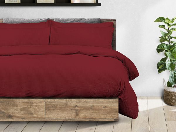 Parure copripiumino seersucker - tinta unita