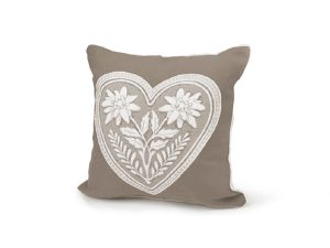 Cuscino stella alpina cuore c/interno