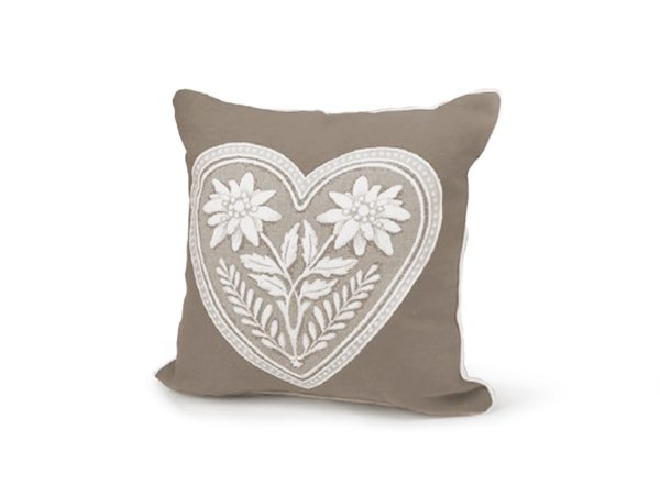 Cuscino stella alpina cuore c/interno