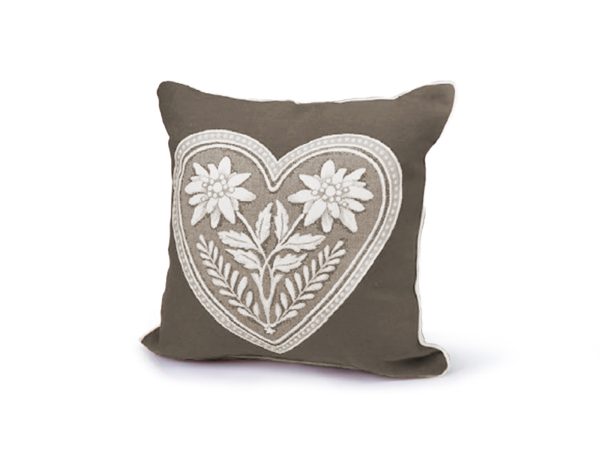 Cuscino stella alpina cuore c/interno