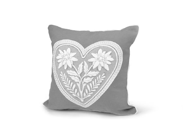 Cuscino stella alpina cuore c/interno