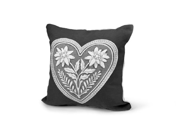 Cuscino stella alpina cuore c/interno