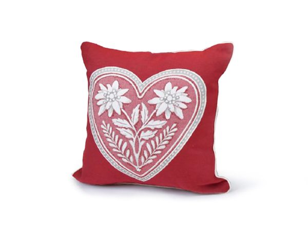 Cuscino stella alpina cuore c/interno