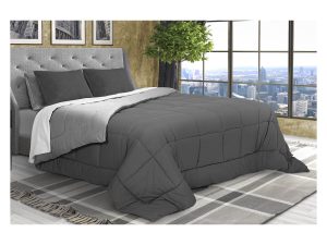 Trapunta microfibra - perla/antracite