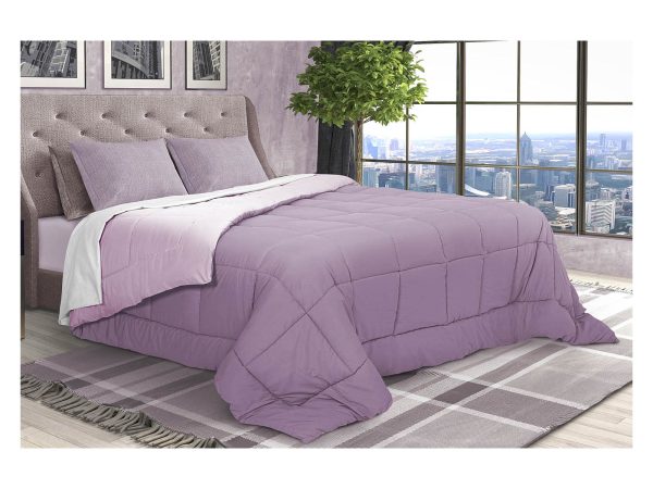 Trapunta microfibra - orchidea/malva