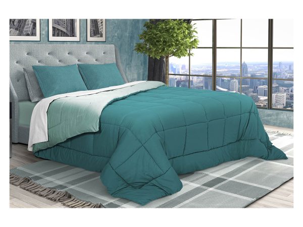 Trapunta microfibra - turchese/acqua